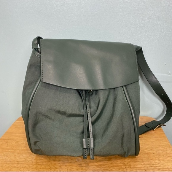 Skagen Womens Ebba Nylon Leather Drawstring Backpack‎ - Picture 1 of 11